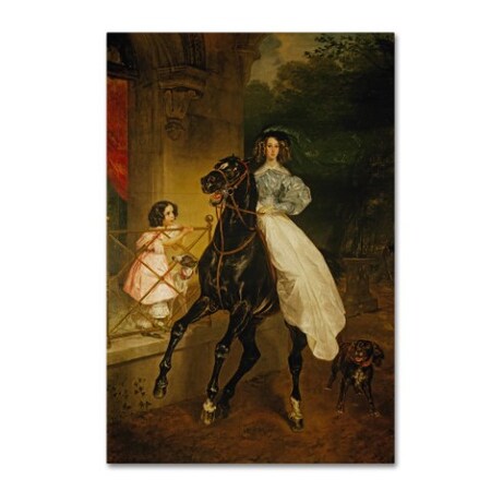 Trademark Fine Art Karl Bryullov 'A Rider' Canvas Art, 12x19 AA00564-C1219GG